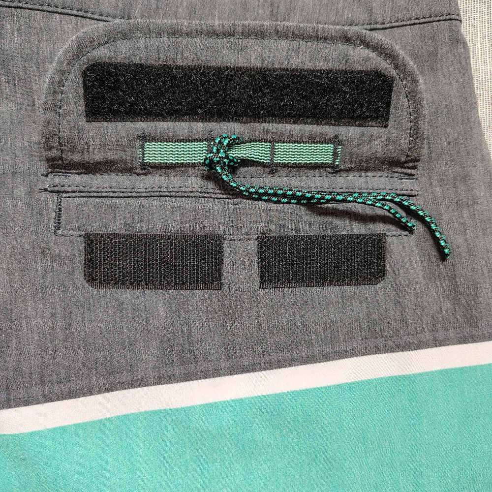 Vissla The Point Board‎ Shorts Size 30 Small 19.5" Blue Gray Striped Surf Swim - Picture 8 of 12